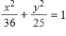 <strong>Find the standard form of the equation of the ellipse with the given characteristics and center at the origin. Foci: ;major axis of length 12 </strong> A) B) C) D) E)