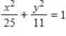 <strong>Find the standard form of the equation of the ellipse with the given characteristics and center at the origin. Foci: ;major axis of length 12 </strong> A) B) C) D) E)