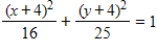 <strong>Find the standard form of the equation of the ellipse with the given characteristics. Vertices: ;minor axis of length 10. </strong> A) B) C) D) E)