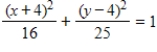 <strong>Find the standard form of the equation of the ellipse with the given characteristics. Vertices: ;minor axis of length 10. </strong> A) B) C) D) E)