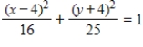 <strong>Find the standard form of the equation of the ellipse with the given characteristics. Vertices: ;minor axis of length 10. </strong> A) B) C) D) E)