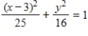 <strong>Find the standard form of the equation of the ellipse with the given characteristics. Foci: ;major axis of length 10. </strong> A) B) C) D) E)