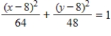 <strong>Find the standard form of the equation of the ellipse with the given characteristics. Center: ;a = 2c;Vertices: ,where a - thr semimajor axis,b - semiminor axis and . </strong> A) B) C) D) E)
