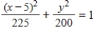 <strong>Find the standard form of the equation of the ellipse with the given characteristics. Center: ;a = 3b;Foci: ,where a - thr semimajor axis,b - semiminor axis. </strong> A) B) C) D) E)