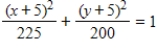 <strong>Find the standard form of the equation of the ellipse with the given characteristics. Center: ;a = 3b;Foci: ,where a - thr semimajor axis,b - semiminor axis. </strong> A) B) C) D) E)
