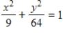 <strong>Find the standard form of the equation of the ellipse with the following characteristics. Foci: ,major axis of length: 16 </strong> A) B) C) D) E)