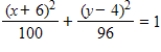 <strong>Find the standard form of the equation of the ellipse with the given characteristics. Center: ,a = 5c,foci: ,where a - thr semimajor axis,b - semiminor axis and .</strong> A) B) C) D) E)