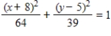 <strong>Find the standard form of the equation of the ellipse with the given characteristics. Foci: ,endpoints of the major axis: </strong> A) B) C) D) E)