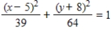 <strong>Find the standard form of the equation of the ellipse with the given characteristics. Foci: ,endpoints of the major axis: </strong> A) B) C) D) E)