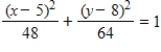 <strong>Find the standard form of the equation of the ellipse with the given characteristics. Foci: ,endpoints of the major axis: </strong> A) B) C) D) E)
