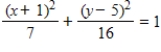 <strong>Find the center and foci of the ellipse. </strong> A)center: foci: B)center: foci: C)center: foci: D)center: foci: E)center: foci: