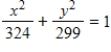 <strong>Find the standard form of the equation of the ellipse with the following characteristics. Foci: ,major axis of length: 18 </strong> A) B) C) D) E)