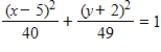 <strong>Find the standard form of the equation of the ellipse with the given characteristics. Foci: ,endpoints of the major axis: </strong> A) B) C) D) E)