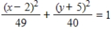 <strong>Find the standard form of the equation of the ellipse with the given characteristics. Foci: ,endpoints of the major axis: </strong> A) B) C) D) E)
