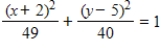 <strong>Find the standard form of the equation of the ellipse with the given characteristics. Foci: ,endpoints of the major axis: </strong> A) B) C) D) E)