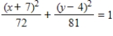<strong>Find the standard form of the equation of the ellipse with the given characteristics. Foci: ,endpoints of the major axis: </strong> A) B) C) D) E)