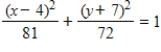 <strong>Find the standard form of the equation of the ellipse with the given characteristics. Foci: ,endpoints of the major axis: </strong> A) B) C) D) E)