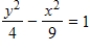 <strong>Find the standard form of the equation of the hyperbola with the given characteristics and center at the origin. Vertices: (0,±2);asymptotes: y = ± x </strong> A) B) C) D) E)