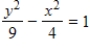 <strong>Find the standard form of the equation of the hyperbola with the given characteristics and center at the origin. Vertices: (0,±2);asymptotes: y = ± x </strong> A) B) C) D) E)