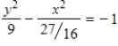<strong>Find the standard form of the equation of the hyperbola with the given characteristics and center at the origin. Vertices: (±3,0);passes through the point </strong> A) B) C) D) E)