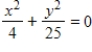 <strong>Find the standard form of the equation of the ellipse with the following graph. </strong> A) , , B) , , C) , , D) , , E) , ,