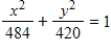 <strong>Find the standard form of the equation of the ellipse with the following characteristics. focies: (±8,0)major axis of length: 22</strong> A) B) C) D) E)