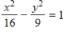 <strong>Find the standard form of the equation of the hyperbola with the given characteristics. vertices: (0,±4)focies: (0,±5)</strong> A) B) C) D) E)