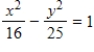 <strong>Find the standard form of the equation of the hyperbola with the given characteristics. vertices: (0,±4)focies: (0,±5)</strong> A) B) C) D) E)