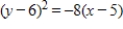 <strong>Find the standard form of the equation of the parabola with the given characteristics. Vertex: ;focus: </strong> A) B) C) D) E)