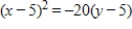 <strong>Find the standard form of the equation of the parabola with the given characteristics. Vertex: ;focus: </strong> A) B) C) D) E)