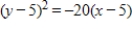 <strong>Find the standard form of the equation of the parabola with the given characteristics. Vertex: ;focus: </strong> A) B) C) D) E)