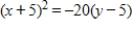 <strong>Find the standard form of the equation of the parabola with the given characteristics. Vertex: ;focus: </strong> A) B) C) D) E)