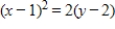 <strong>Find the standard form of the equation of the parabola with the given characteristics. Vertex: ;directrix: </strong> A) B) C) D) E)