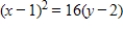 <strong>Find the standard form of the equation of the parabola with the given characteristics. Vertex: ;directrix: </strong> A) B) C) D) E)