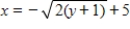 <strong>Find the equation of the parabola so that its graph matches the description. ;upper half of parabola </strong> A) B) C) D) E)