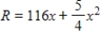 <strong>The revenue R (in dollars)generated by the sale of x units of a patio furniture set is given by .Approximate the number of sales that will maximize revenue. </strong> A) The revenue is maximum when units. B) The revenue is maximum when units. C) The revenue is maximum when units. D) The revenue is maximum when units. E) The revenue is maximum when units.