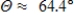 <strong>Find the inclination Θ (in degrees)of the line with a slope of m.Round your answer to one decimal places. </strong> A) B) C) D) E)