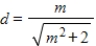 <strong>Consider a line with slope m and y-intercept (0,2).Write the distance d between the origin and the line as a function of m. </strong> A) B) C) D) E)