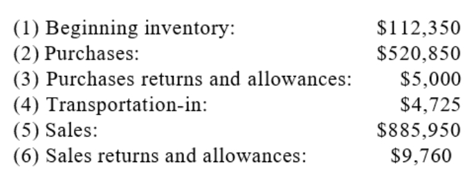 Bakstreet Company wants to estimate inventory destroyed by flood. Its average gross profit percentage is 37%. The following information is available: Instructions: Calculate the value of the destroyed ending inventory using the gross profit method. Round numbers to the nearest dollar, if necessary.