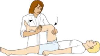 The nurse is assessing the patient using the technique shown. Which finding should the nurse consider normal?