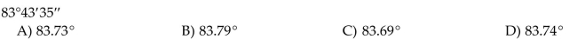 Convert the angle to decimal degrees and round to the nearest hundredth of a degree.