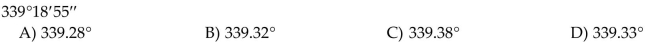Convert the angle to decimal degrees and round to the nearest hundredth of a degree.