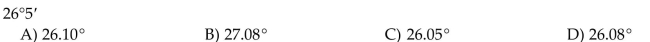 Convert the angle to decimal degrees and round to the nearest hundredth of a degree.