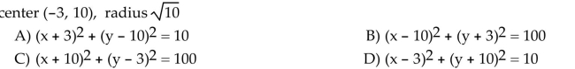 Find the center-radius form of the equation of the circle.  <div style=padding-top: 35px> 