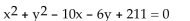 <strong>Decide whether or not the equation has a circle as its graph. If it does not, describe the graph.  </strong> A) yes B) no; the graph is nonexistent C) no; the graph is the point (-5, -3) D) no; the graph is the point (5, 3) <div style=padding-top: 35px> 