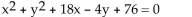 <strong>Find the center and radius of the circle.  </strong> A) center: (-2, 9); radius: 9 B) center: (9, -2); radius: 9 C) center: (2, -9); radius: 3 D) center: (-9, 2); radius: 3 <div style=padding-top: 35px> 