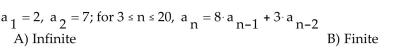 Decide whether the given sequence is finite or infinite.