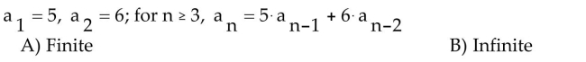 Decide whether the given sequence is finite or infinite.