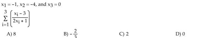 Evaluate the sum using the given information.