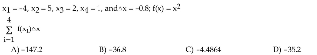 Evaluate the sum using the given information.